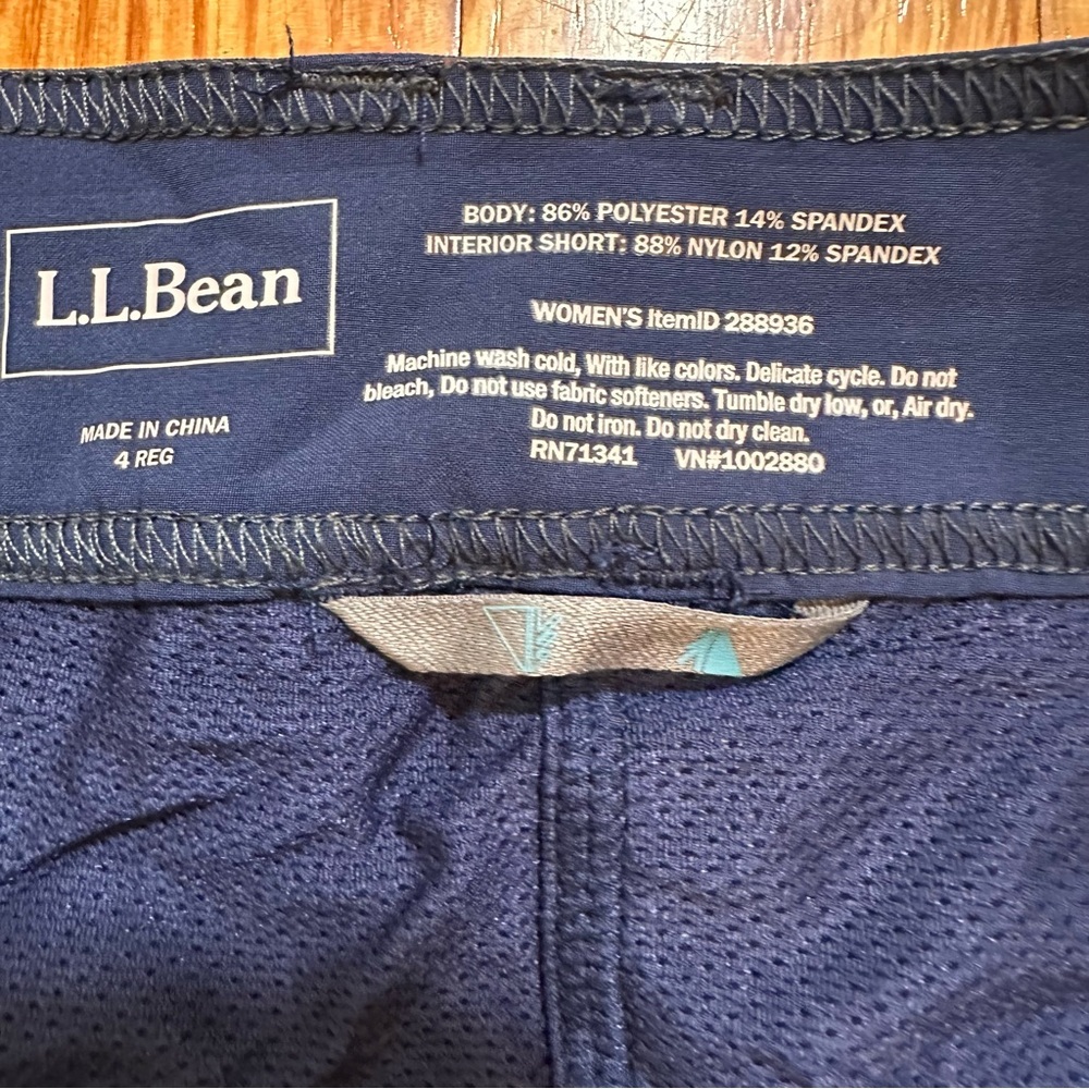 LL Bean Size 4 Navy Blue Run About Skort Skirt Hiking Golf Active Outdoors (#2) - Picture 4 of 9